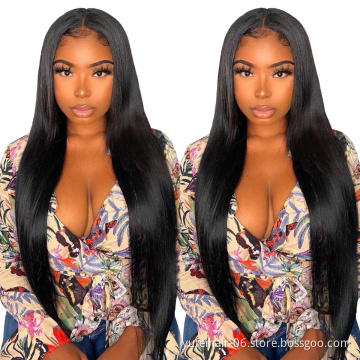 Wholesale 30 Inch Long HD Full Lace Wig High Quality Virgin Remy Human Hair Wig Straight 13x4 HD Lace Front Wigs for Women